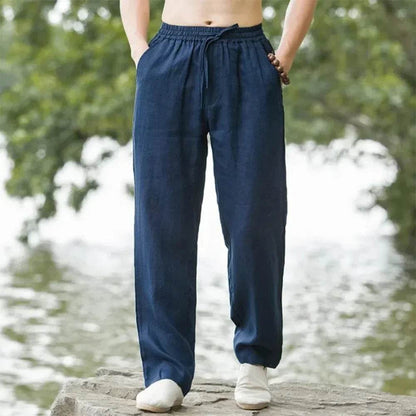 King Billion Men's Casual Beach Pants - Cotton Linen Joggers for Summer - Buy Center US