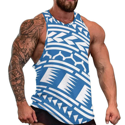 Samoan Men's Beach Vest - Polynesian Design for Summer Travel - Buy Center US