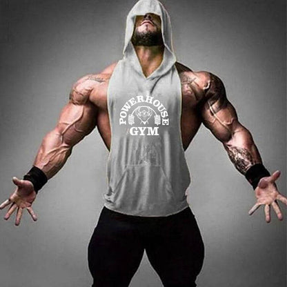 2024 Men's Cotton Tank Top - Hooded Sleeveless Gym Workout Shirt - Buy Center US