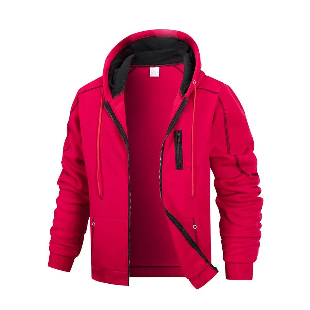 Men's Casual Sports Hoodie Coat - Slim Fit Zipper Cardigan Jacket - Buy Center US