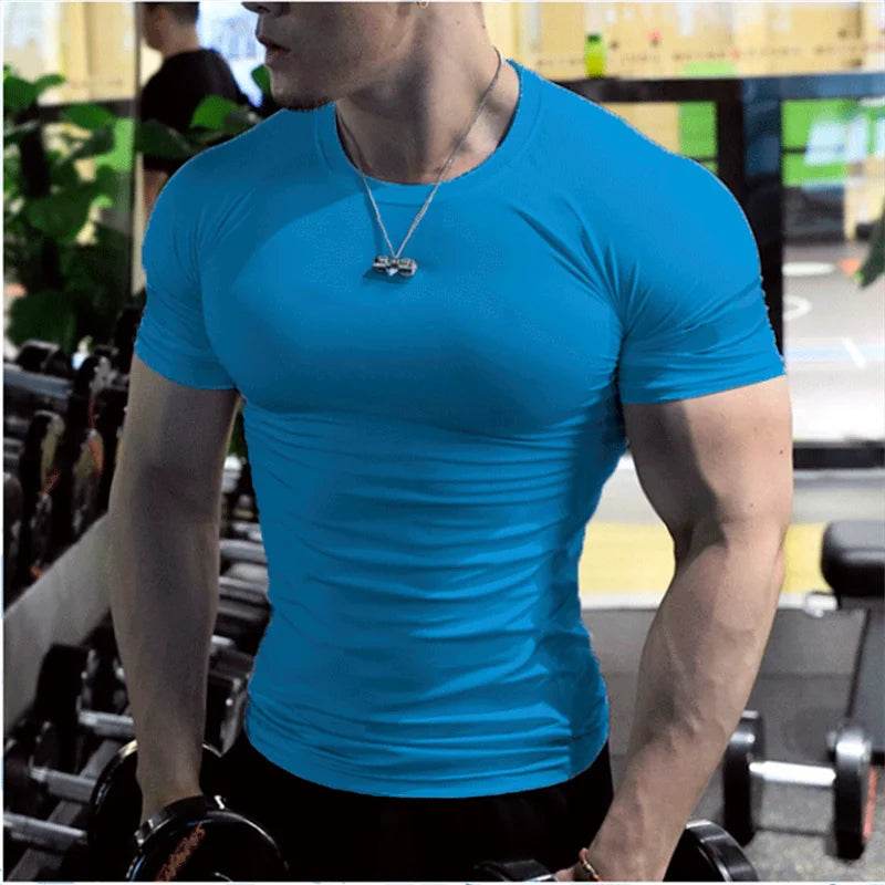 Summer Men’s Compression T-Shirt - Breathable, Quick-Dry Casual Top - Buy Center US