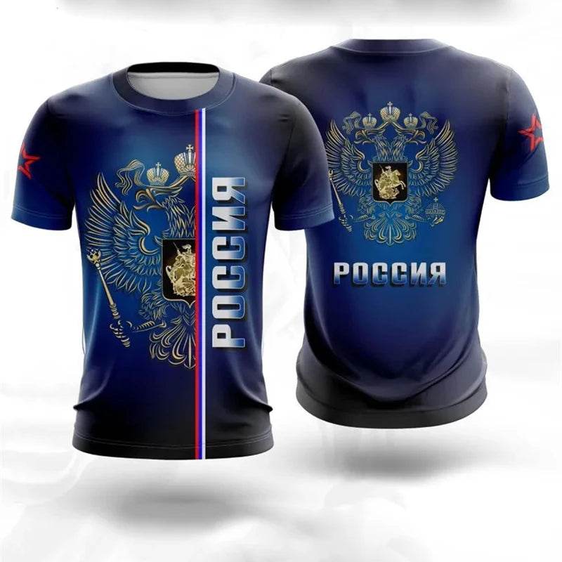 Russian Coat of Arms T-Shirt - Camouflage Casual Tee for Men & Women - Buy Center US