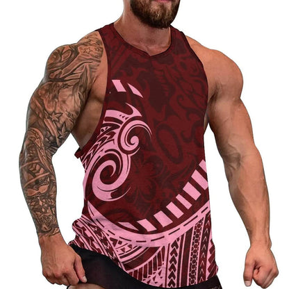 Samoan Men's Beach Vest - Polynesian Design for Summer Travel - Buy Center US