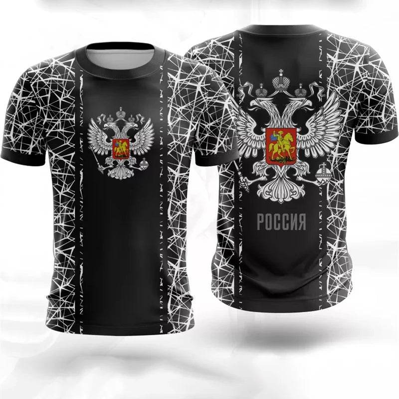 Russian Coat of Arms T-Shirt - Camouflage Casual Tee for Men & Women - Buy Center US