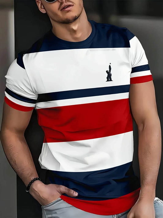 Summer Casual Men's T-Shirt - 3D Digital Print & Breathable Polyester - Buy Center US