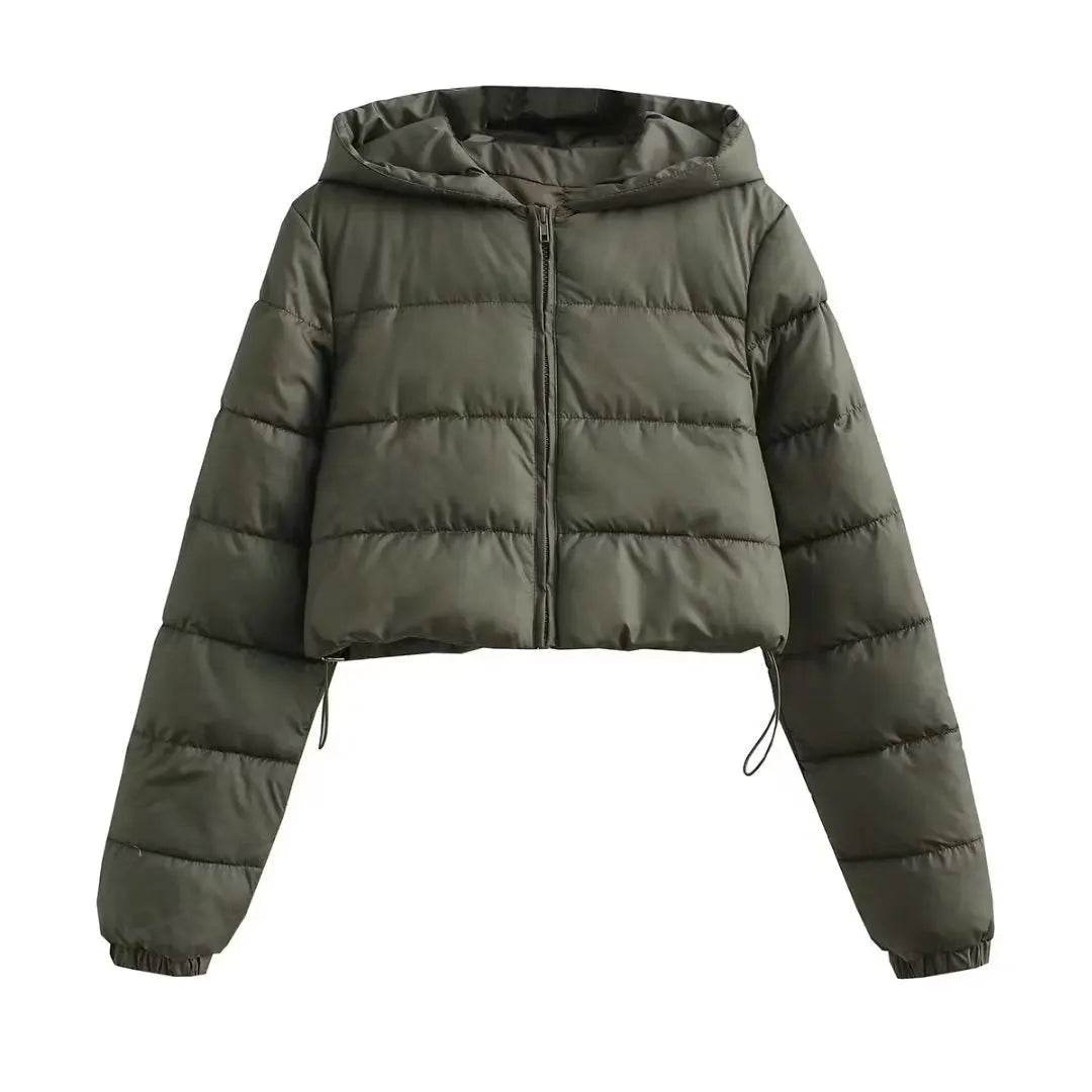 Women's Fall Winter Down Coat - Oversized Puffer Jacket, Zippered - Buy Center US