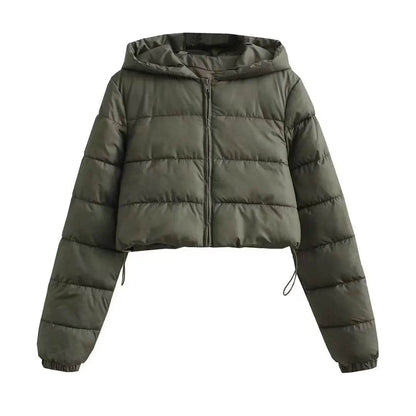 Women's Fall Winter Down Coat - Oversized Puffer Jacket, Zippered - Buy Center US