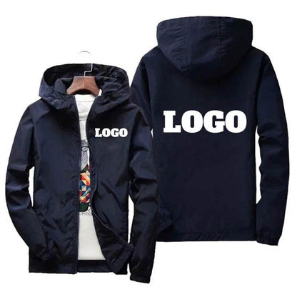 Custom Brand Waterproof Men’s Jacket - Casual Windbreaker in Big Sizes - Buy Center US
