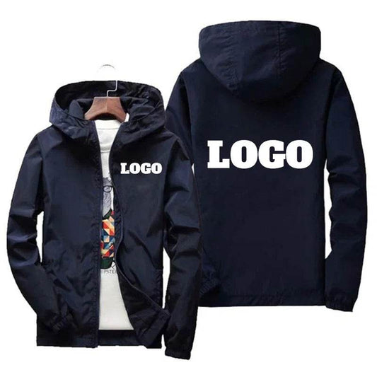 Custom Brand Waterproof Men’s Jacket - Casual Windbreaker in Big Sizes - Buy Center US