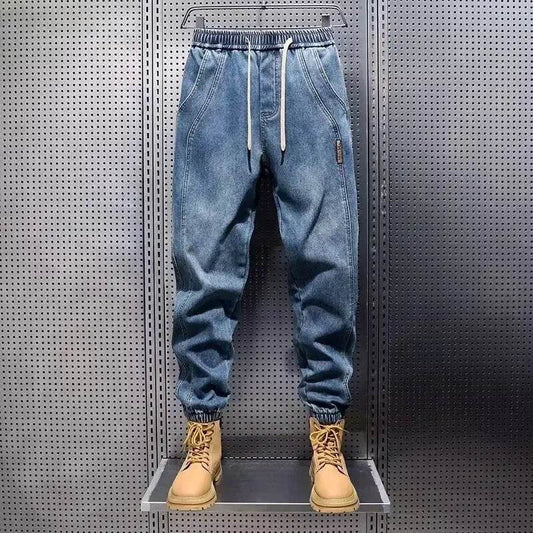 Trendy Loose-Fit Men's Jeans 2024 - Vintage Distressed Casual Pants - Buy Center US