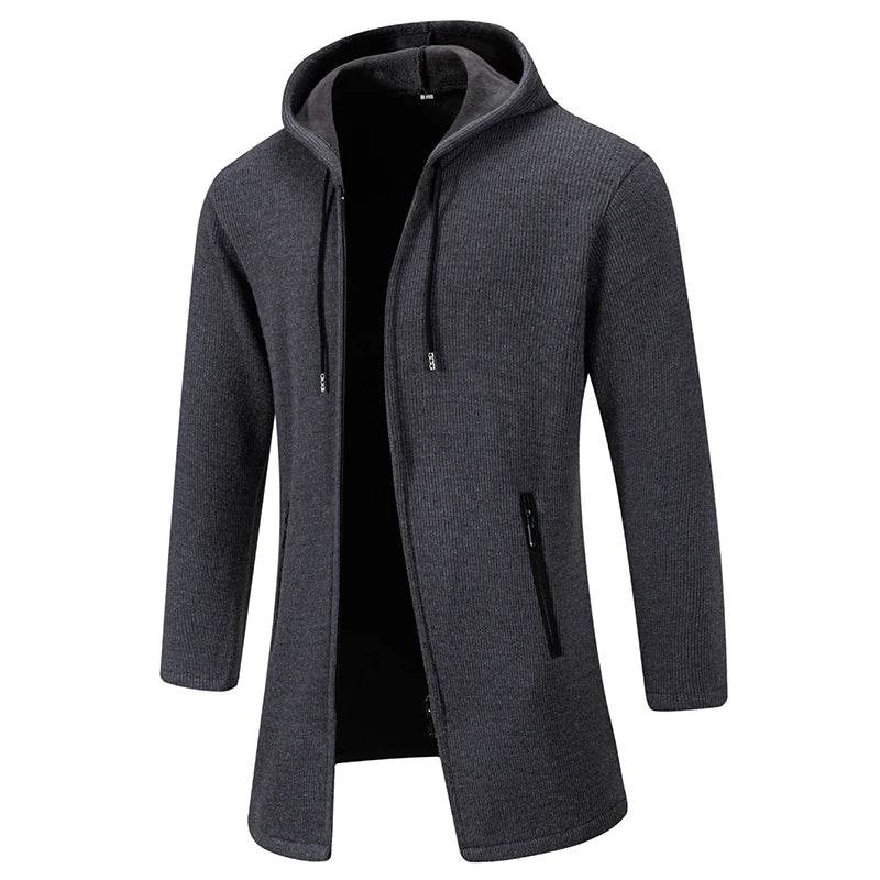 ENWEIGE Men's Hooded Fleece Cardigan - Casual Winter Jacket, Thick Knit - Buy Center US