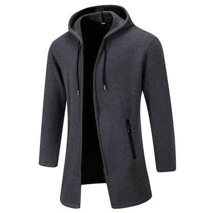 ENWEIGE Men's Hooded Fleece Cardigan - Casual Winter Jacket, Thick Knit - Buy Center US