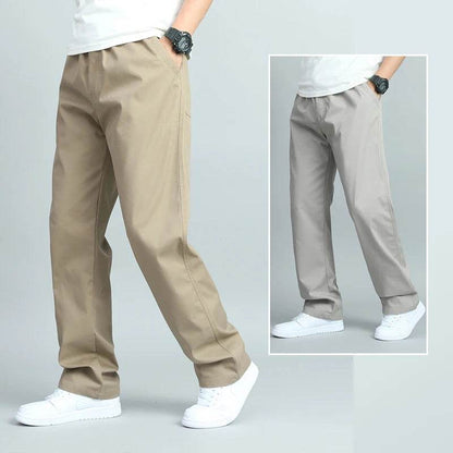 ENWEIGE Big Size Casual Cotton Trousers - Loose Fit Straight Pants - Buy Center US