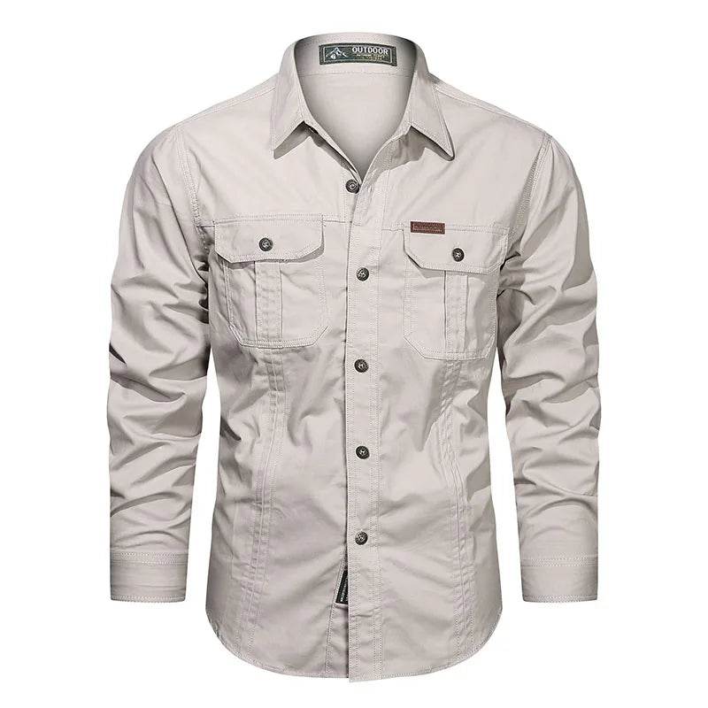 Men's Long Sleeve Casual Cotton Overshirt - Quality Spring Shirts 5XL - Buy Center US