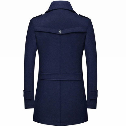 FAVOCENT Men's Woolen Coat - Thicken Mid-Length Trench for Autumn - Buy Center US