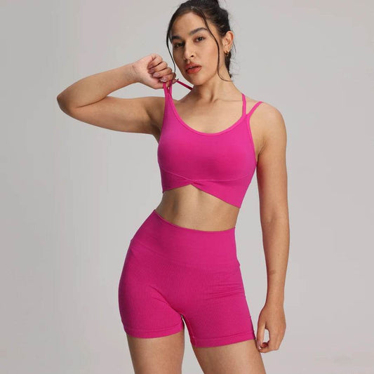 LLHOSO Women's Gym Clothing Set - Sporty Yoga Shorts & Tracksuit - Buy Center US