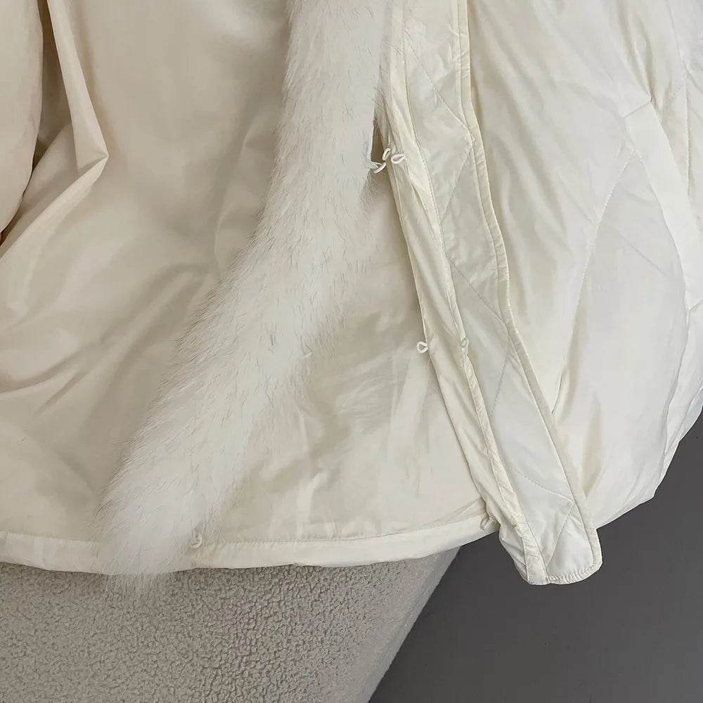 2024 Women's Goose Down Coat - Luxury Warm Fox Collar Jacket - Buy Center US