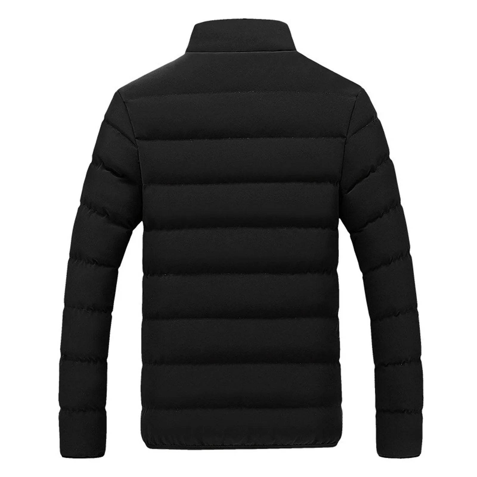 ISHOWTIENDA Men's Zipper Bubble Coat - Lightweight Windproof Puffer Jacket - Buy Center US