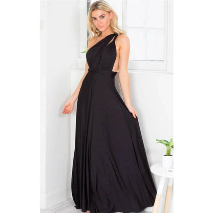 Bohemian V-Neck Maxi Dress - Sexy Sleeveless Summer Gown for Women - Buy Center US