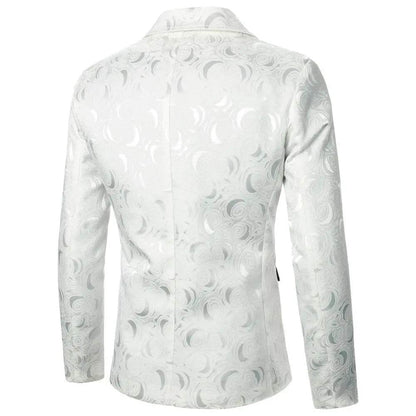 Men's Floral Texture Suit Jacket - Luxury Blazer for Weddings & Parties - Buy Center US