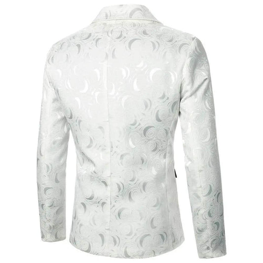 Men's Floral Texture Suit Jacket - Luxury Blazer for Weddings & Parties - Buy Center US
