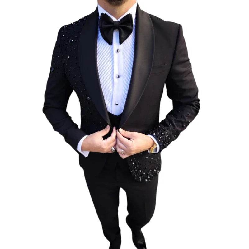 MENTEOLA 3-Piece Luxury Slim Fit Suit for Wedding & Formal Events - Buy Center US