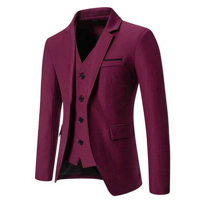Men's Slim Fit Blazer - Solid Color Smart Casual Suit for Any Occasion - Buy Center US