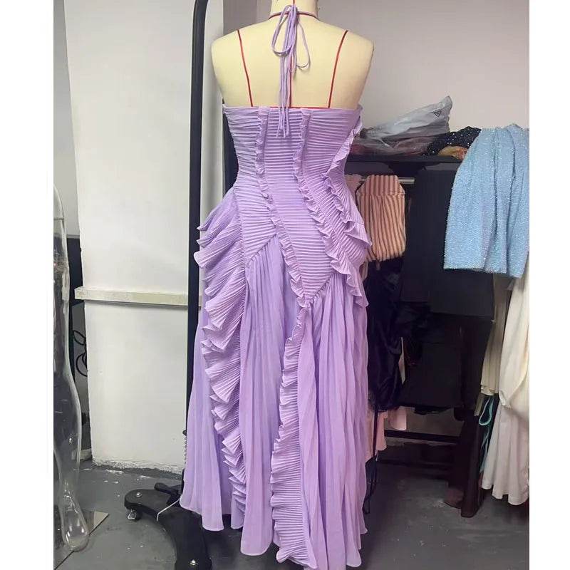 Elegant Backless Evening Gown - Stylish A-Line Party Dress for Women - Buy Center US