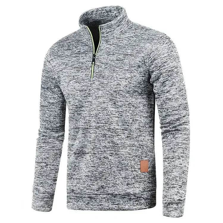 WHWR Men's Fleece Stand Collar Jacket - Slim Casual Half Zipper Pullover - Buy Center US