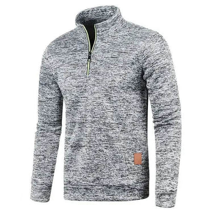 WHWR Men's Fleece Stand Collar Jacket - Slim Casual Half Zipper Pullover - Buy Center US
