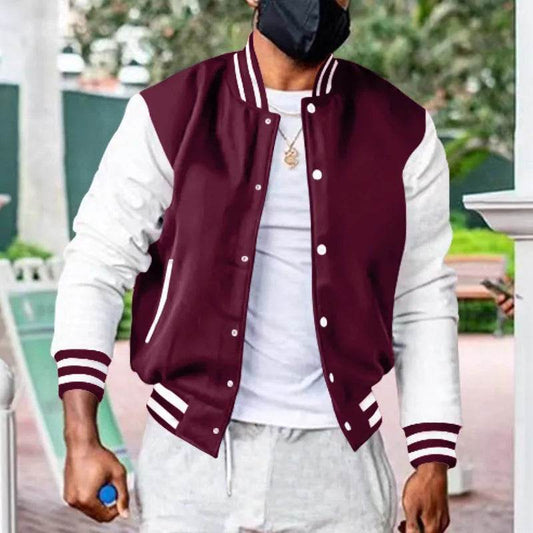 Unisex Bomber Jacket - Casual Hip Hop Patchwork Coat for Spring & Autumn - Buy Center US