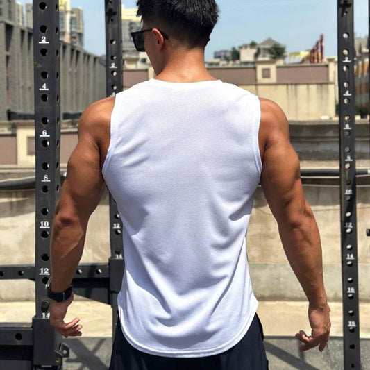 FITNESSTELE Men's Quick-Dry Sports Tank Top - Sleeveless Round Neck Vest - Buy Center US
