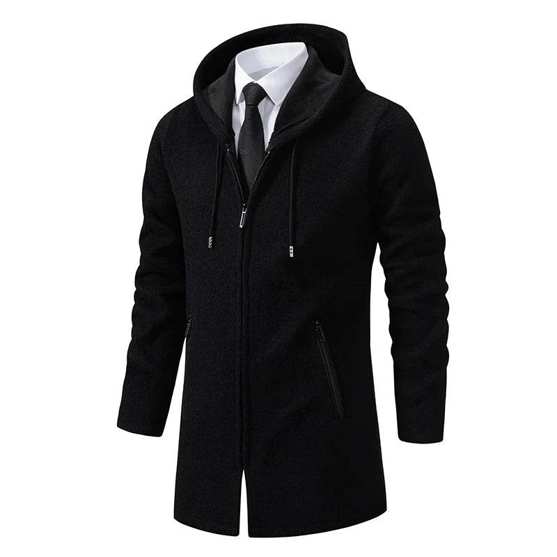 ENWEIGE Men's Hooded Fleece Cardigan - Casual Winter Jacket, Thick Knit - Buy Center US