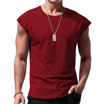 Men's Summer Sleeveless T-Shirt - Casual Sports Loose Fit Vest - Buy Center US