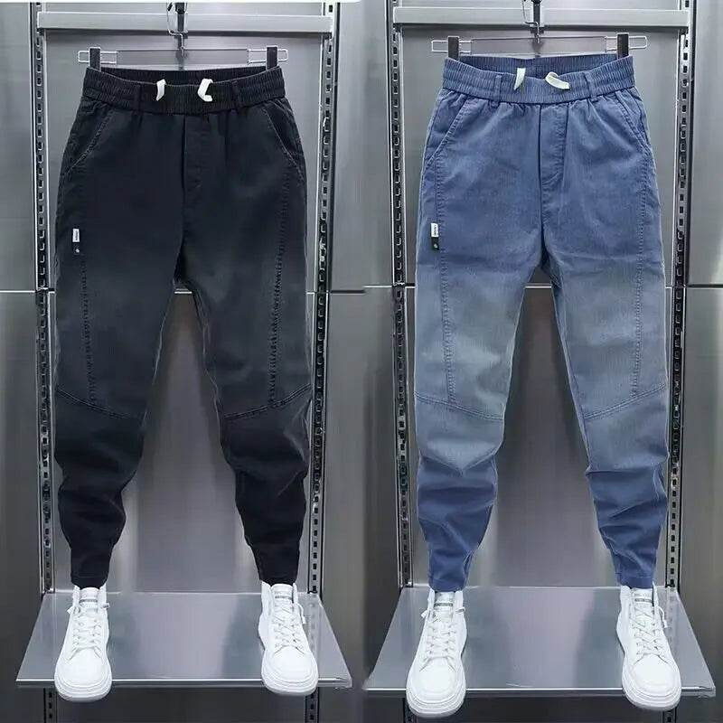 Luxury Men's Casual Loose Fit Denim Jeans - Spring & Autumn Streetwear - Buy Center US