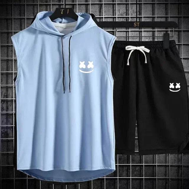 Summer Men's Two Piece Set - Casual T-Shirt & Shorts Tracksuit - Buy Center US