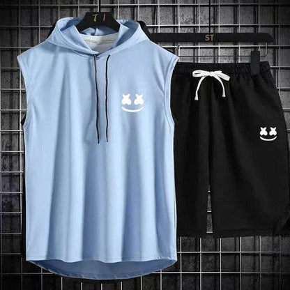 Summer Men's Two Piece Set - Casual T-Shirt & Shorts Tracksuit - Buy Center US