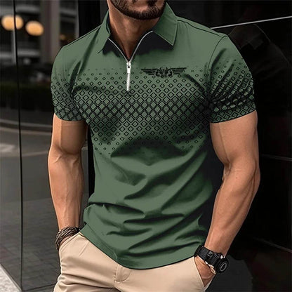 Men's Summer Casual Polo Shirt - Breathable Short-Sleeve Sport Top - Buy Center US