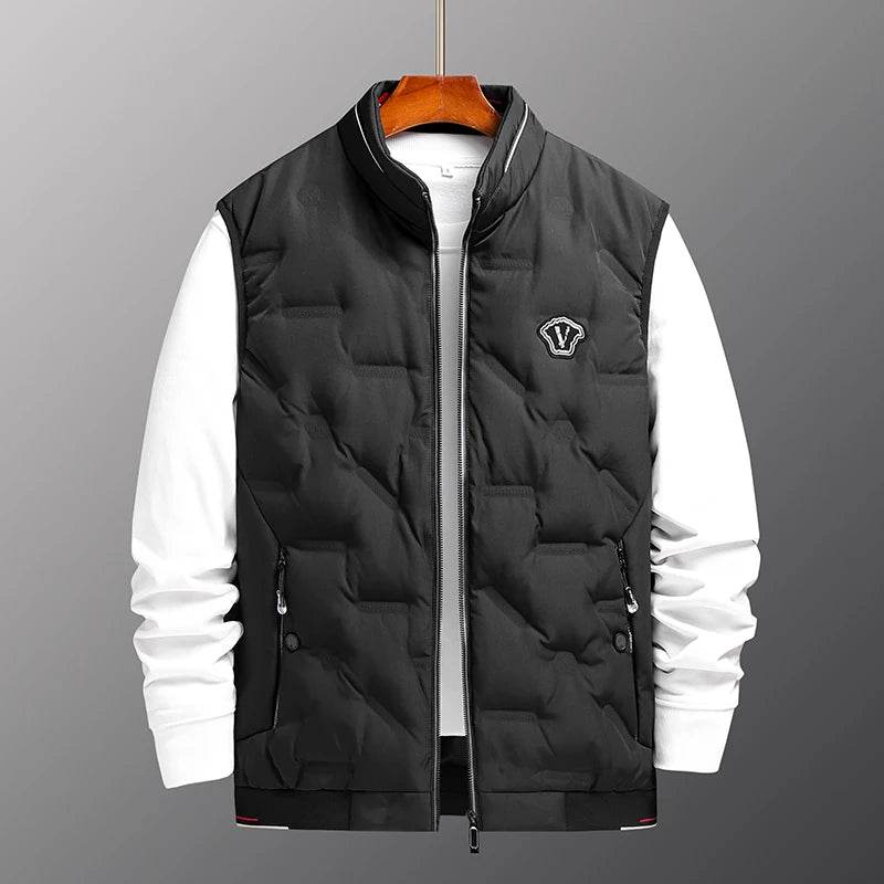 Casual Men’s Thermal Zipper Vest - Windproof Duck Down Jacket - Buy Center US