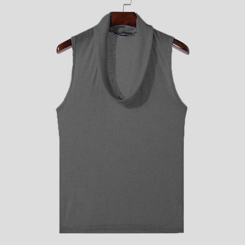INCERUN Men’s Solid Color Sleeveless Tank Tops - Summer Streetwear S-5XL - Buy Center US