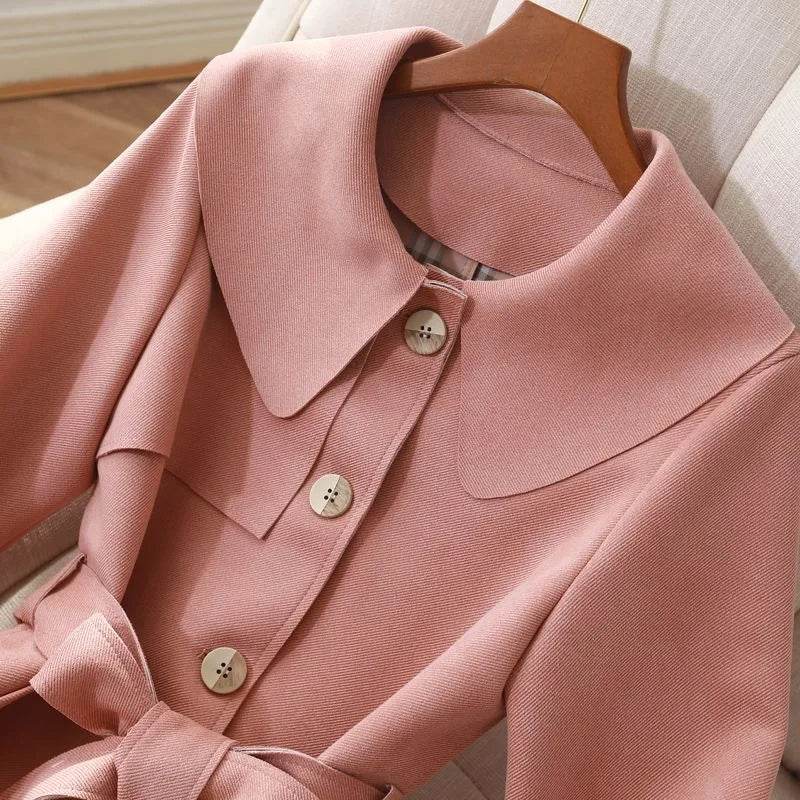 MEILUOYAFAN Women's Long Suede Trench Jacket - Trendy Autumn Fashion - Buy Center US