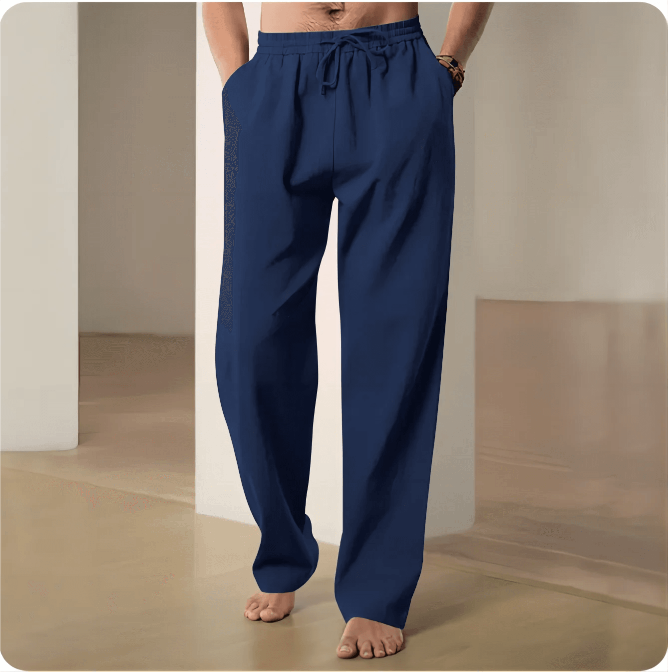 2025 Stylish Mens Cotton Hemp Trousers - Breathable Casual Wear - Buy Center US