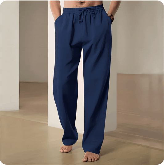 2025 Stylish Mens Cotton Hemp Trousers - Breathable Casual Wear - Buy Center US
