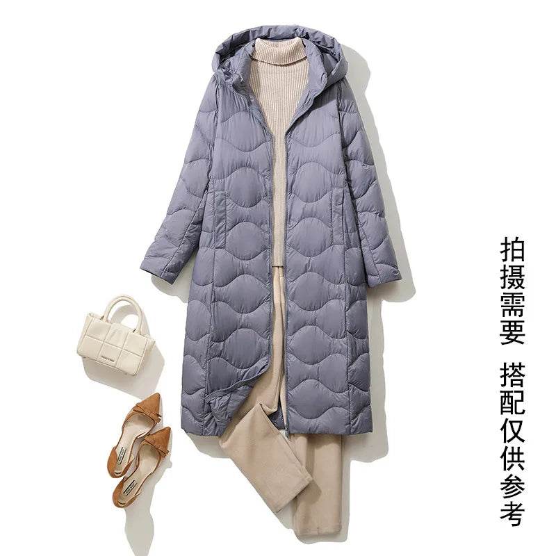 Women’s Lightweight Hooded Down Jacket - Stylish & Warm for Winter - Buy Center US