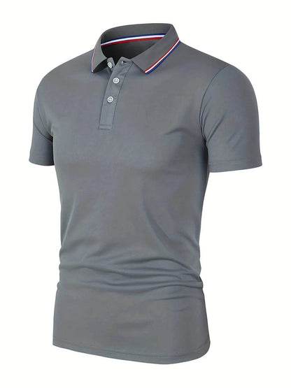 2023 Men's Summer Polo Shirt - Breathable Solid Color Casual Tee - Buy Center US