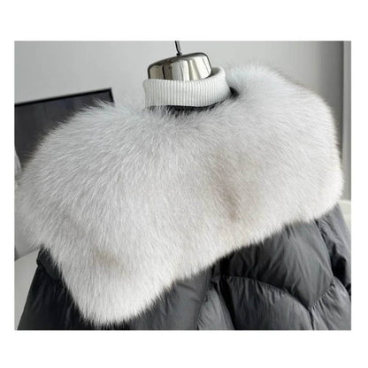 Women's Chinese Style Down Jacket - Thick Fur Collar, Warm Winter Coat - Buy Center US