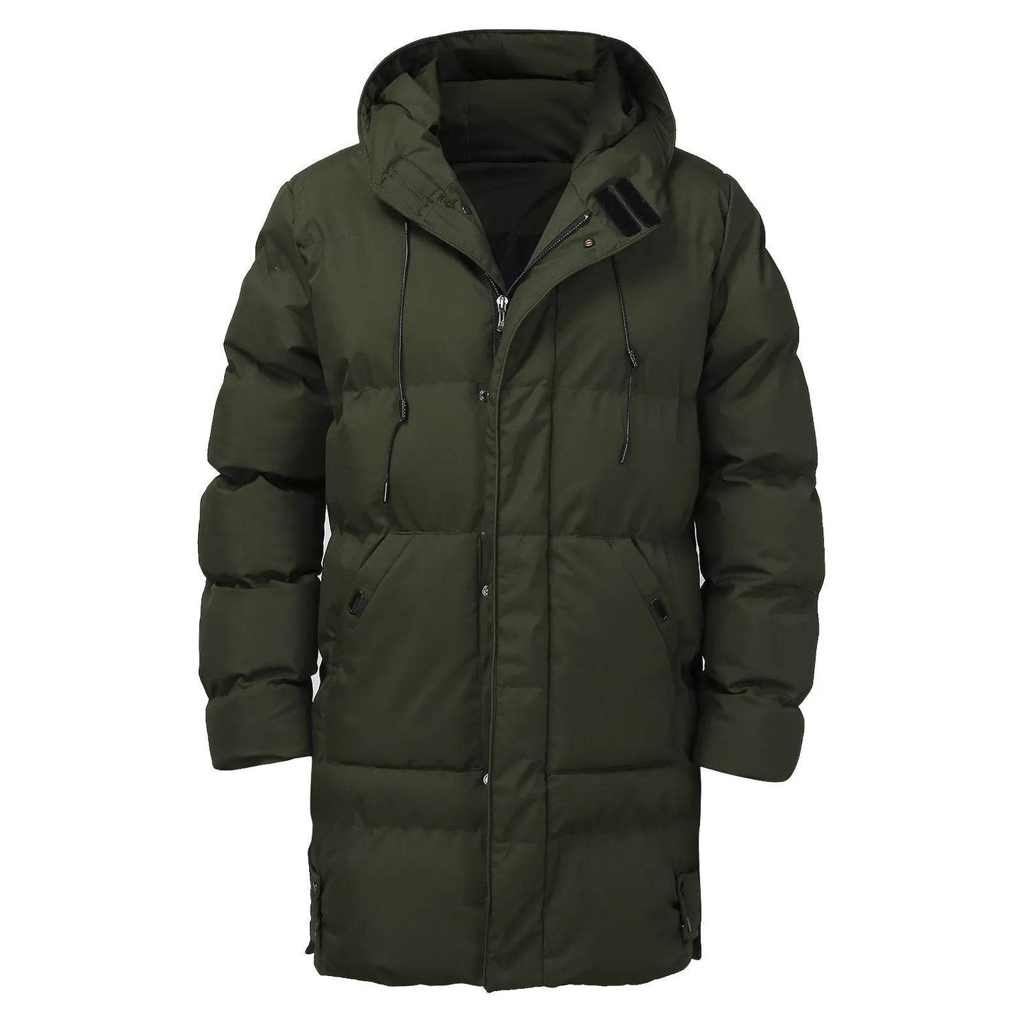 Men’s Oversized Cotton Puffer Parka - Warm Winter Jacket with Hood - Buy Center US