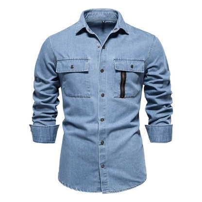 MUQGEW Men's Denim Jacket - Casual Loose Fit Retro Spring Outerwear - Buy Center US