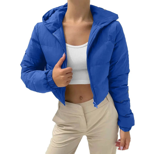 Women's Fall Winter Down Coat - Oversized Puffer Jacket, Zippered - Buy Center US
