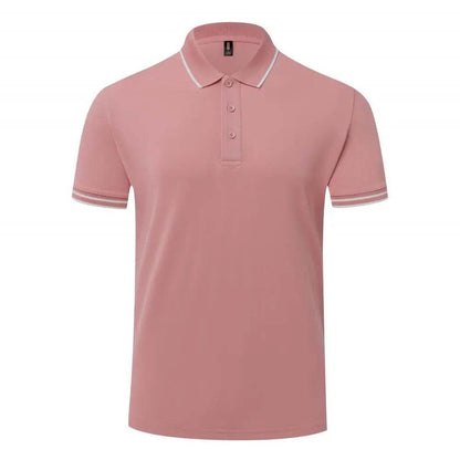 Classic Striped Polo T-Shirt for Men - Short Sleeve, Casual & Breathable - Buy Center US